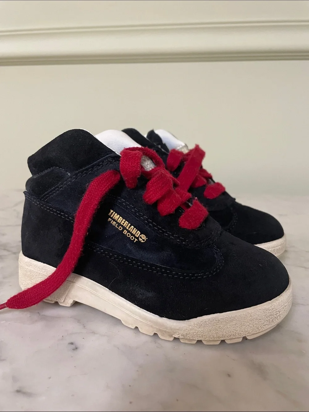 Timberland Kids Black Suede Field Boot - Size 10